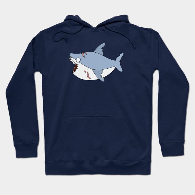 Zombie Shark Cartoon // Funny Halloween Zombie Hoodie by SLAG_Creative